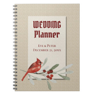 Cuaderno Invierno simple con planificador de casamiento car