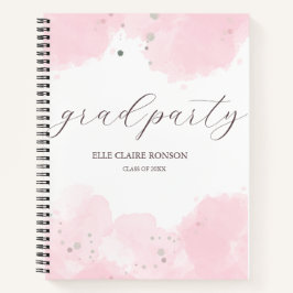 Cuaderno invitación a la fiesta de graduación de elegancia 