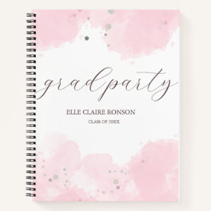Cuaderno invitación a la fiesta de graduación de elegancia 