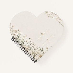 Cuaderno Invitación de Boda Antigua con Botánica Refinada