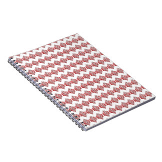 Cuaderno Invitación de Damasco Rojo | Elegante Negro y Rojo
