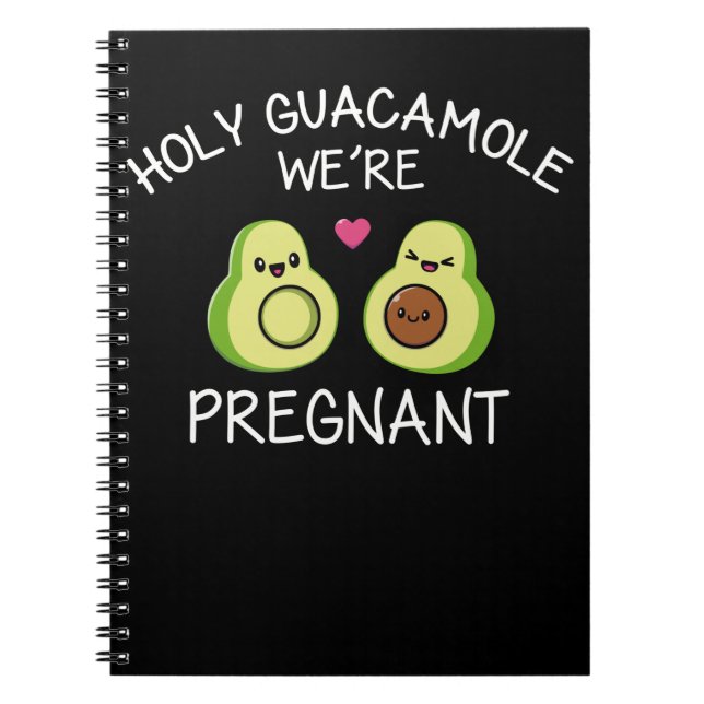 Cuaderno Invitación de embarazo aguacate Chiste (Frente)