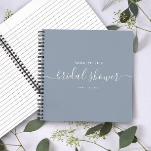Cuaderno Invitado a ducha de Moda azul turquesa con estilo 