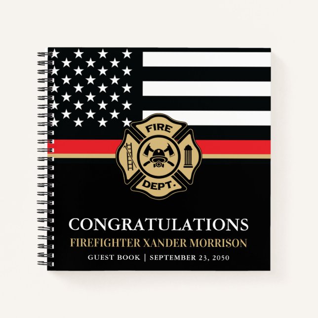 Cuaderno Invitado a la graduación de la academia de bombero (Anverso)