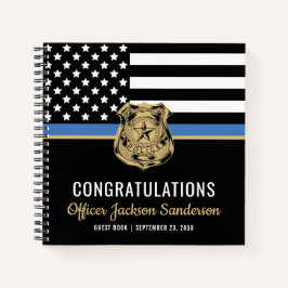 Cuaderno Invitado a la jubilación de la policía de la delga