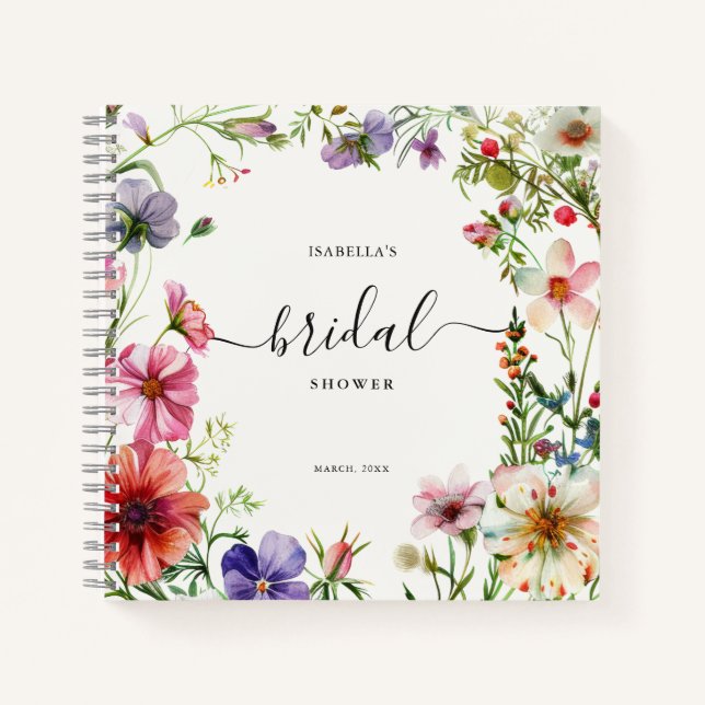 Cuaderno Invitado a la lluvia de flores nupciales personali (Anverso)