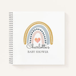 Cuaderno Invitado de Baby Shower de Boho Watercolor Arcoiri
