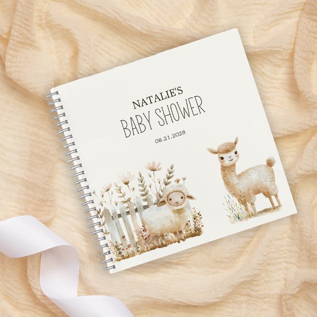 Cuaderno Invitado de Baby Shower de Little Farm Nursery Ani (Subido por el creador)