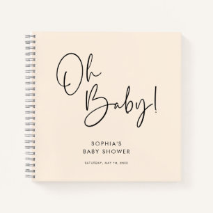 Cuaderno Invitado de Baby Shower neutral de género moderno 