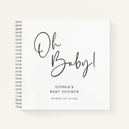 Cuaderno Invitado de Baby Shower Neutral para el sexo mascu