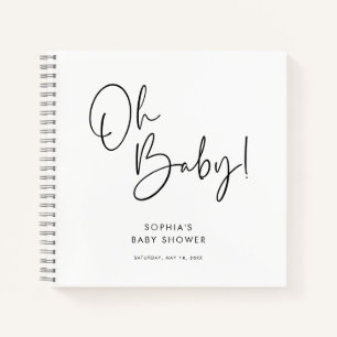 Cuaderno Invitado de Baby Shower Neutral para el sexo mascu