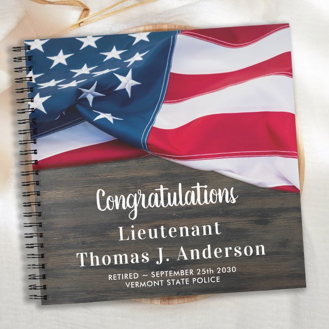 Cuaderno Invitado de bandera estadounidense personalizado a (Subido por el creador)