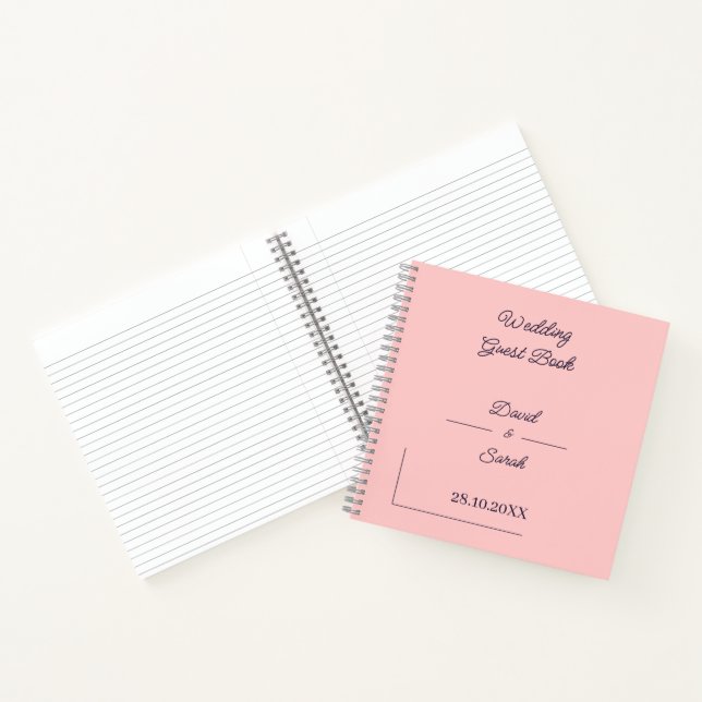 Cuaderno Invitado de Boda personalizado simple (Interior)