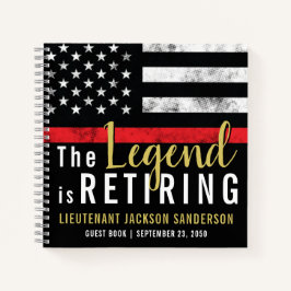 Cuaderno Invitado de bombero Fiesta de retiro de bomberos