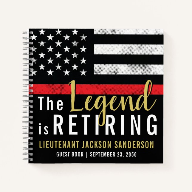 Cuaderno Invitado de bombero Fiesta de retiro de bomberos (Anverso)