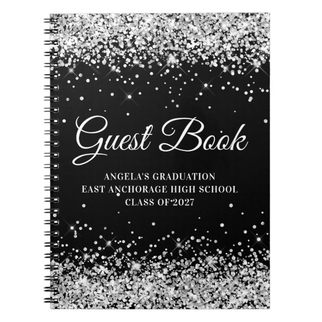 Cuaderno Invitado de graduación de escuela secundaria con b (Frente)
