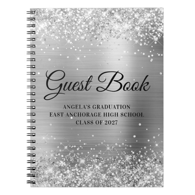 Cuaderno Invitado de Graduación de Escuela Secundaria Plate (Frente)
