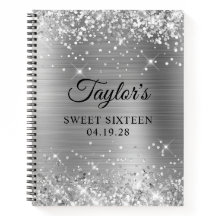 Invitado de Sweet Sixteen Plateado Brillante