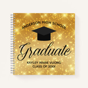 Cuaderno Invitado del autografo de graduación de la máscara