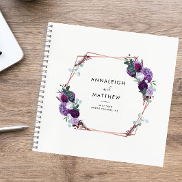Cuaderno Invitado del Boda Botánico Floral Purple