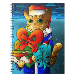 Cuaderno Invitado del gato del navidad