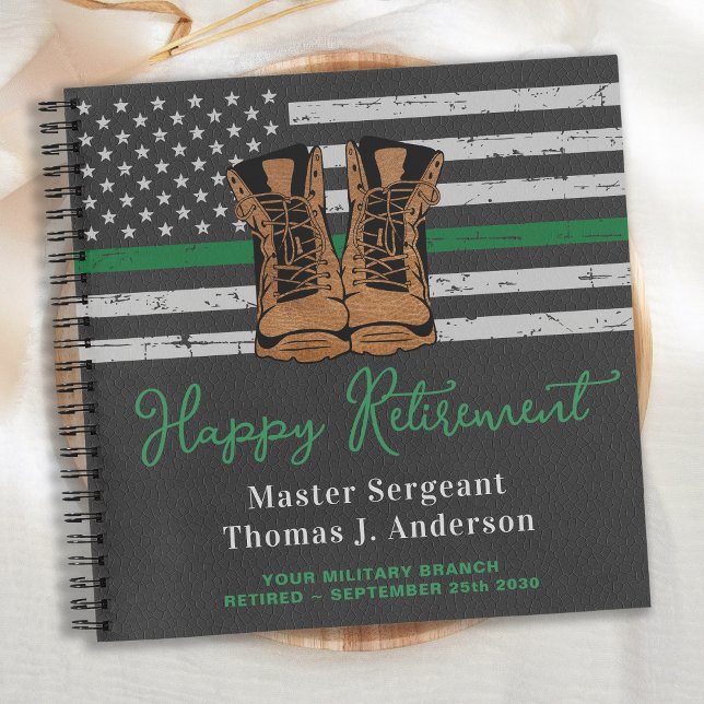 Cuaderno Invitado delgado de la línea verde de cuero de ret (Subido por el creador)