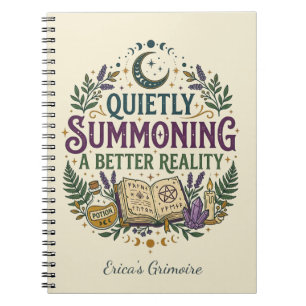 Cuaderno Invocando Silenciosamente un Grimorio de una Mejor