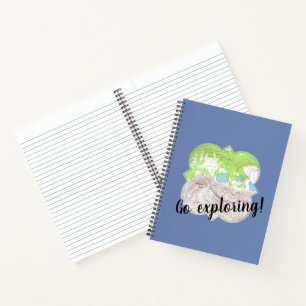 Cuaderno "Ir a explorar" Mapa topográfico Quatrefoil