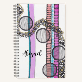 Cuaderno Ir con el flujo, arte personalizado, original