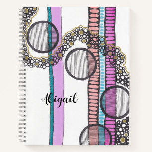 Cuaderno Ir con el flujo, arte personalizado, original