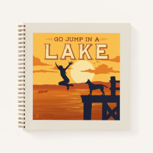 Cuaderno Ir Saltar A Un Lago
