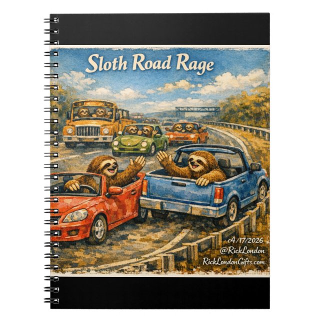 Cuaderno Ira en la carretera de los perezosos – Coche de ac (Frente)