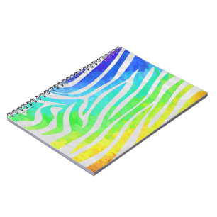 Cuaderno Iris cebra e impresión blanca