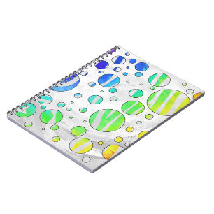Cuaderno Iris cebra e impresión blanca