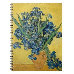 Cuaderno Iris de Van Gogh - Arte audaz de azul y amarillo