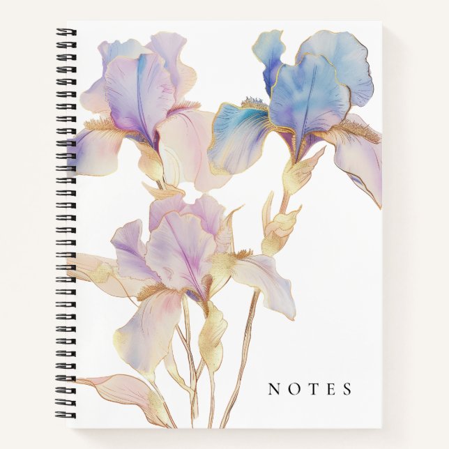 Cuaderno Iris Elegante Floral Acuarela (Anverso)