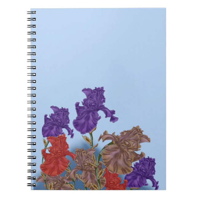 Cuaderno Iris florecientes. (Frente)