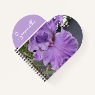 Cuaderno Iris Flores Flores Lavanda Púrpura Lilac Apron