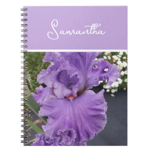Cuaderno Iris Flores Flores Lavanda Púrpura Lilac Apron