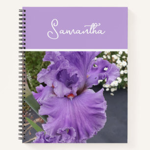 Cuaderno Iris Flores Flores Lavanda Púrpura Lilac Apron
