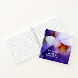 Cuaderno Iris Púrpura Con Cita Agradecida