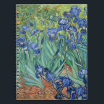 Cuaderno Irlandeses | Vincent van Gogh<br><div class="desc">Irises (1889) del artista holandés post-impresionista Vincent Van Gogh. El paisaje original es un óleo sobre lienzo que muestra un jardín de flores de iris florecientes. Utilice las herramientas de diseño para agregar texto personalizado o personalizar la imagen.</div>