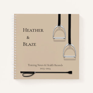 Cuaderno Irones de stirrup y cultivo de latte marrón ecuest