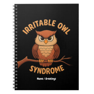 Cuaderno Irritable Síndrome de Lechuza Graciosa Personaliza