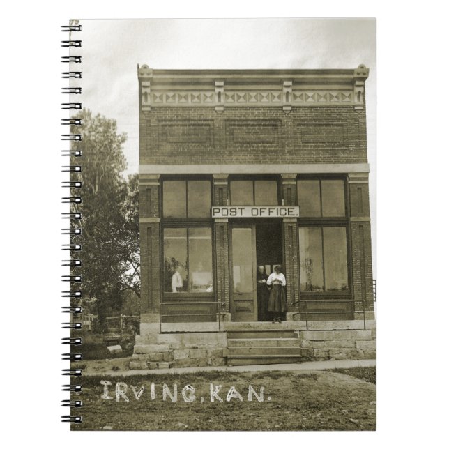 CUADERNO IRVING KANSAS POST OFFICE FOTO MARSHALL COUNTY KS (Frente)