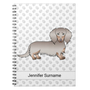 Cuaderno Isabella Y Tan Largo Pelo Dachshund Perro Y Texto