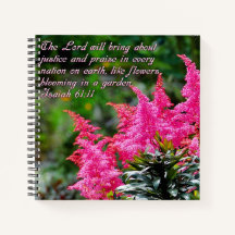 Isaiah 61:11 Inspirador floral rosado
