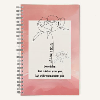 Cuaderno Isaiah 61:3 Spiral Notebook