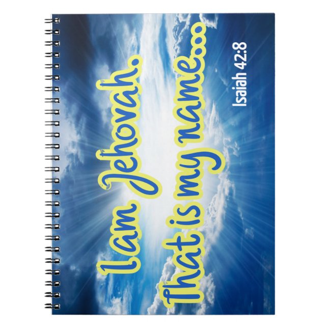 Cuaderno Isaías 42:8 (Frente)