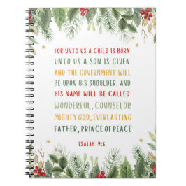 Cuaderno Isaías 9:6 Para Nosotros Un Niño Nace Navidades